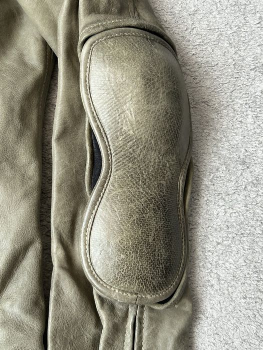 Belstaff  Мото естествена кожа  Дерматинено Зелено Яке  L