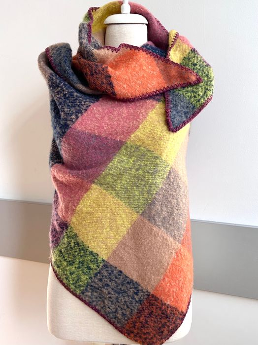 Цветен кариран мек шал Multiblu