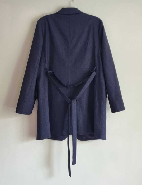 Blazer/sacou lung COS, culoare gri, lana 80%, marimea 44