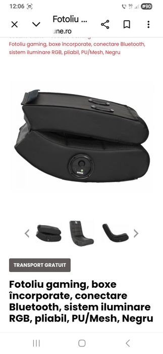 Fotoliu gaming de podea