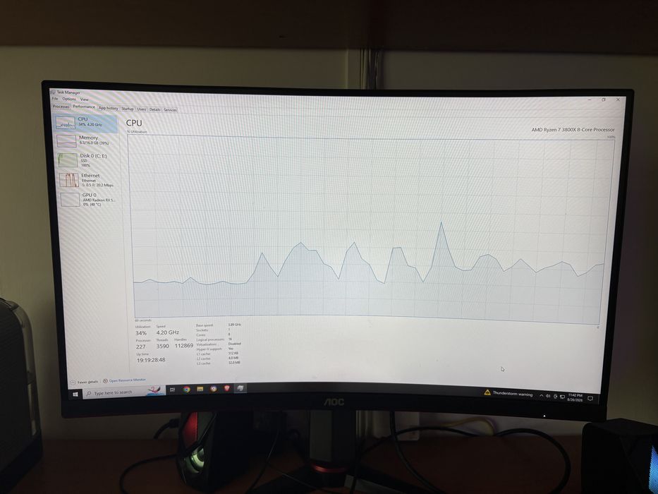 PC Gaming Ryzen 7 3800X + RX 5700 XT 8GB + 16GB RAM + SSD 512GB + AOC 240Hz