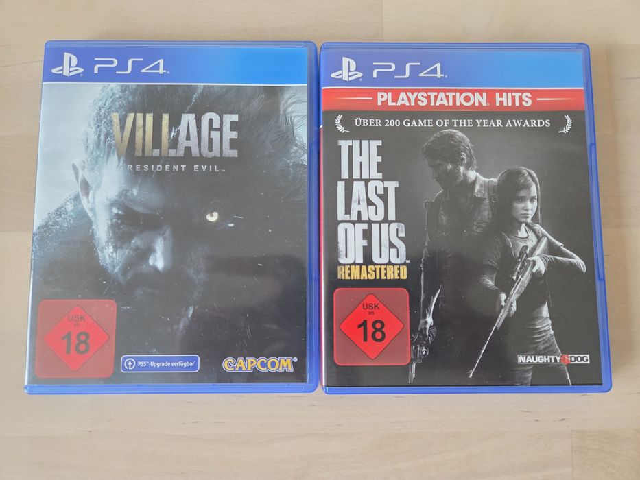 PS4 игри: Resident Evil Village и The Last of Us Remastered (Отлично състояние)