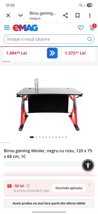 Birou gaming wesler sigilat