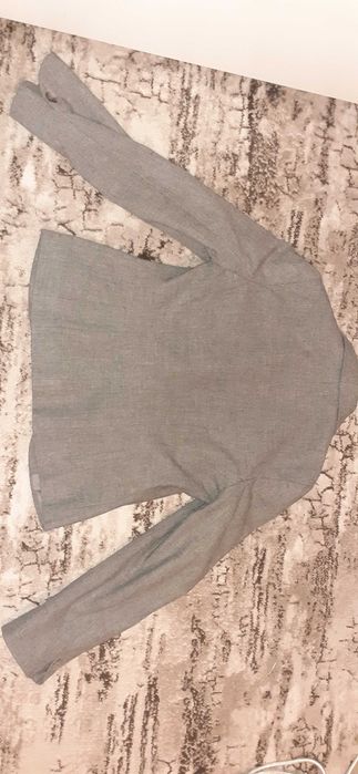 Sacou gri de lana, mas S + cadou