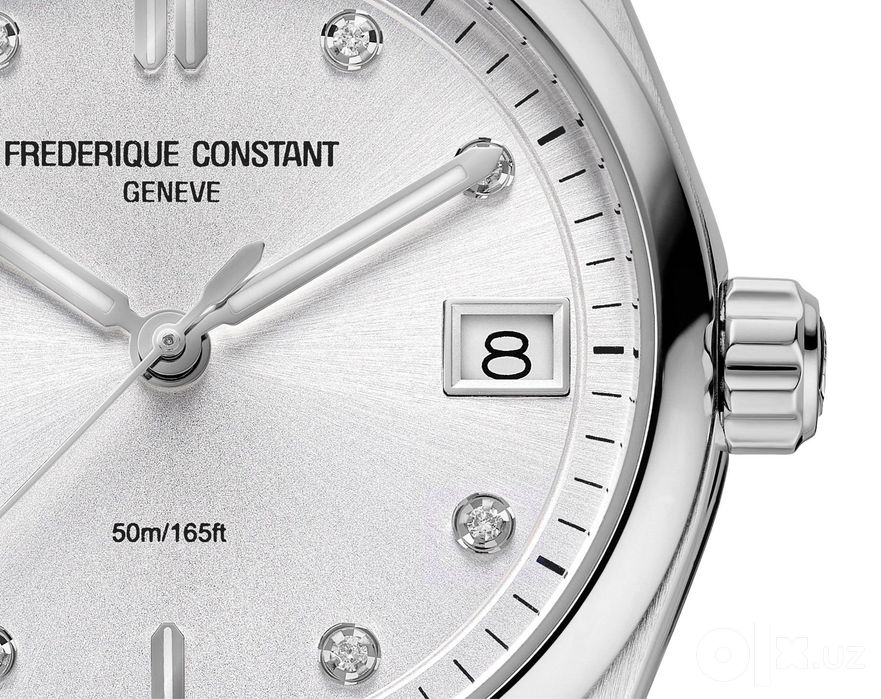 Женские часы Frederique Constant с бриллиантами, кварцевый механизм.