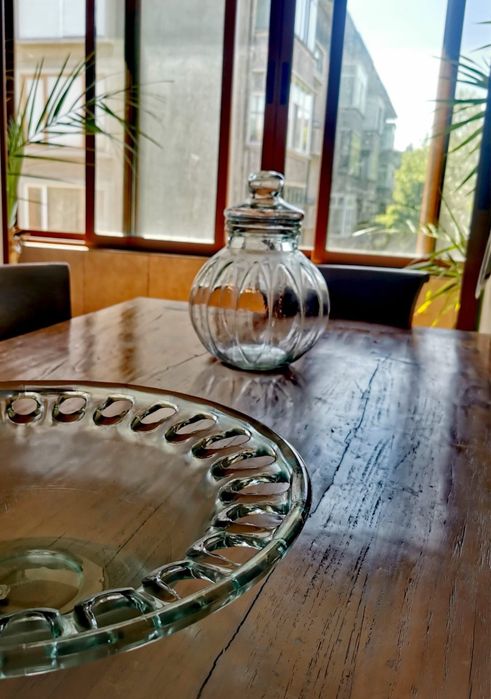 Антикварна колекция от ретро винтидж голям аптекарски съд/буркан /купа