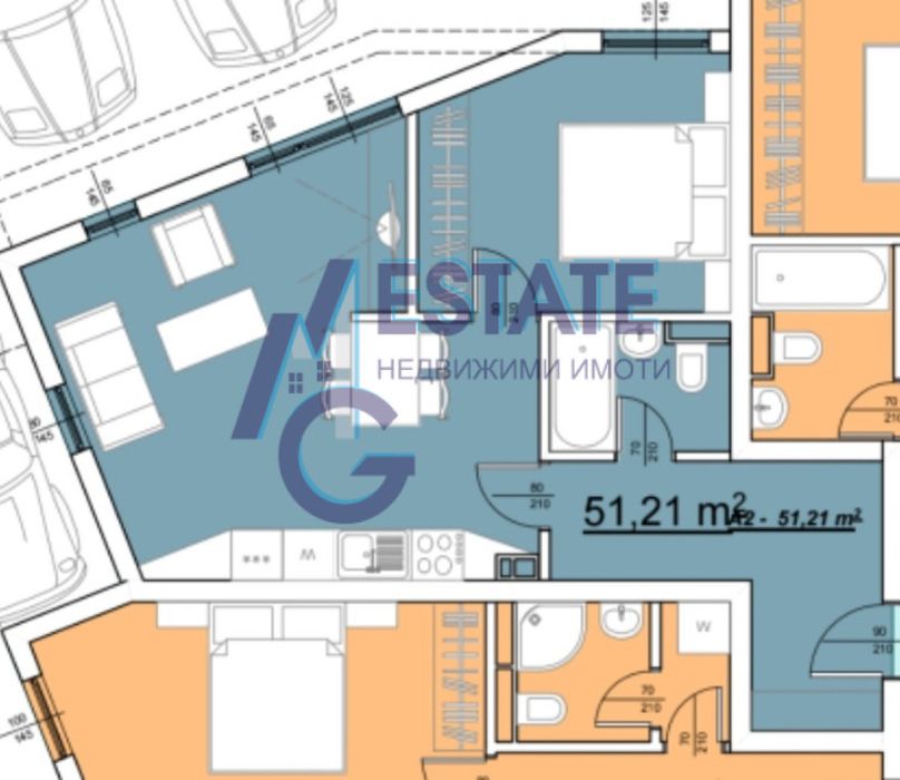 Двустаен апартамент в село Равда