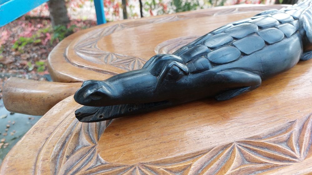 Стари красиви фигури махагон абанос Нигерия дърворезба