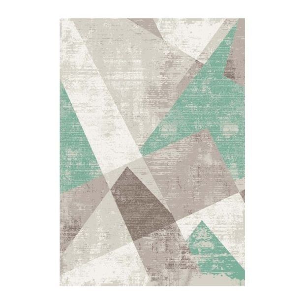 Килим в сиво-зелено