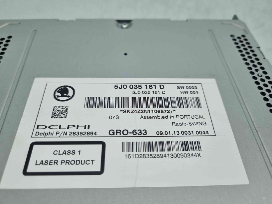 Radio CD Skoda Fabia 2 (5J, 542) [Fabr 2007-2014] 5J0035161D