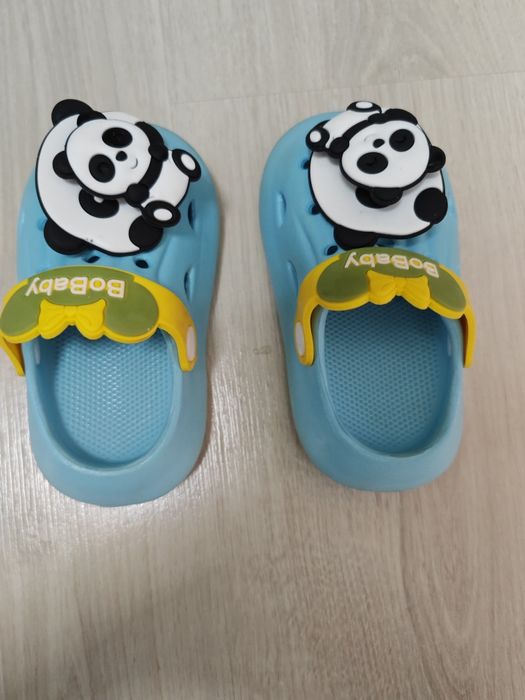 Кроксы детские голубые