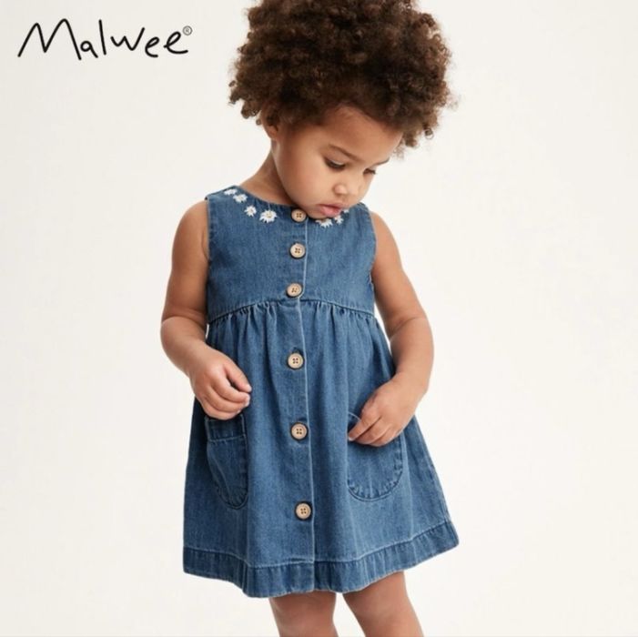 Легкое джинсовое платье  на девочку