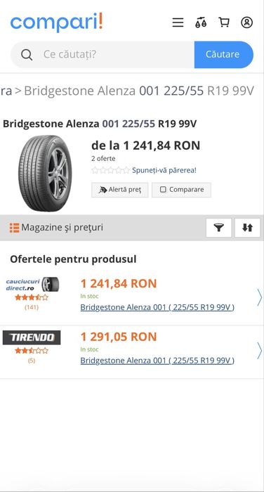 Anvelope vara Bridgestone Alenza 225/55/R19 99V DOT 2025