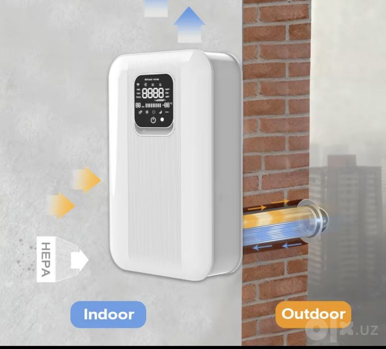 Рекуператор воздуха 150 м³/ч с HEPA-фильтром и Wi-Fi