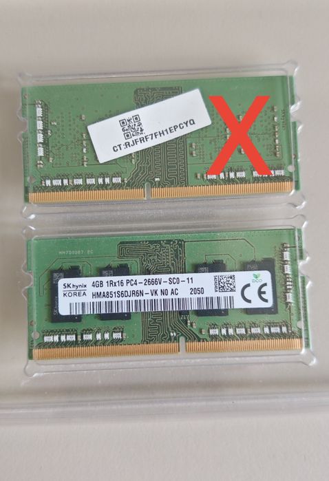Memorie RAM laptop 1 x 4GB - SK hynix - 2666v - 1Rx16