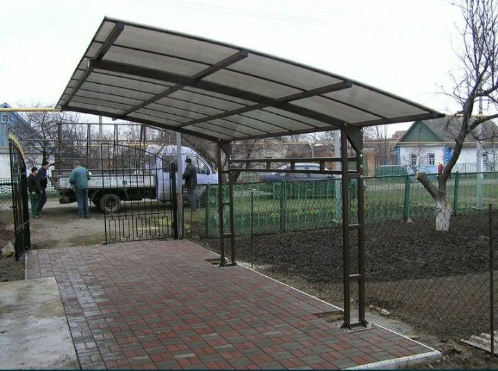 Naves. Навес. Лексан, профнастиль, моналит.