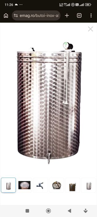 Butoi inox alimentar 300 litri