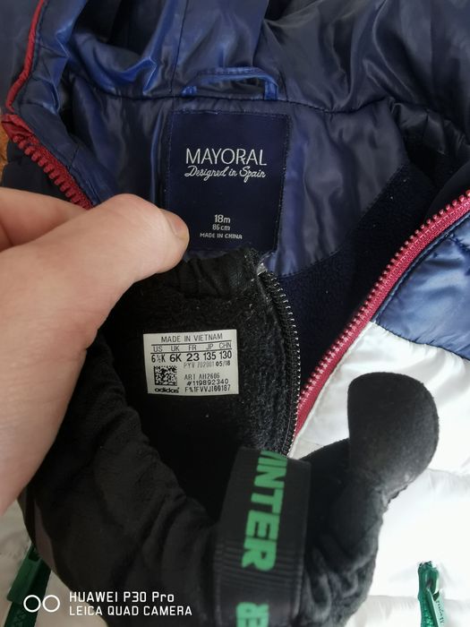 Детско яке Beneton и ботушки adidas за 1-2 г 3г