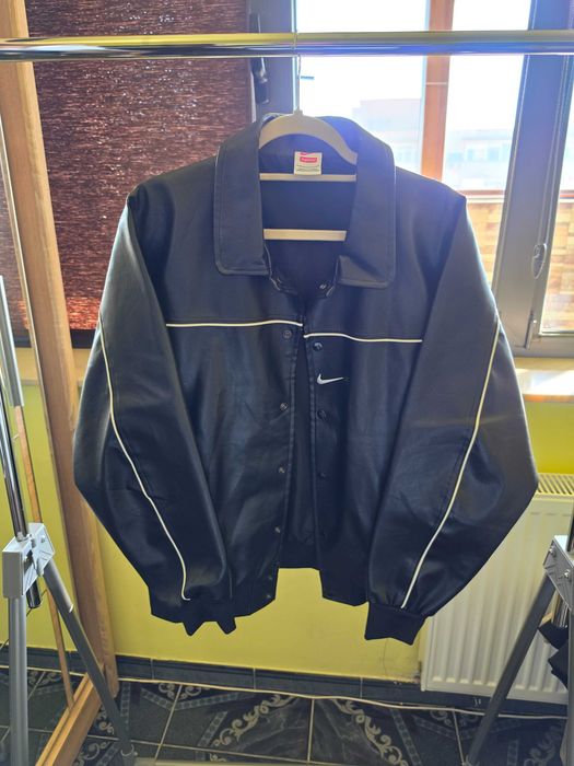 Nike x Supreme Geaca Piele Varsity
