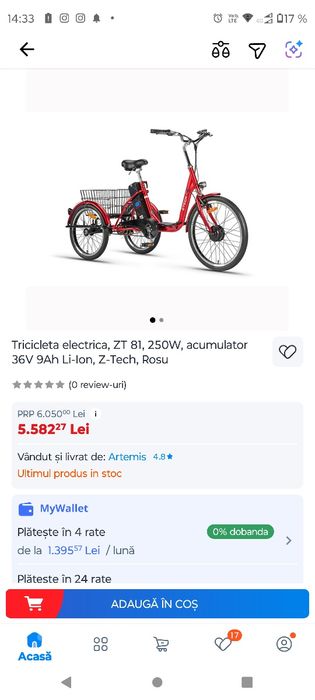 Tricicleta electrica copii