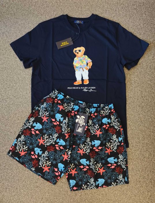 Нова мъжка тениска Ralph Lauren Polo bear фланелка мече лято памук