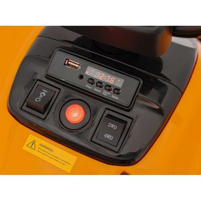 ATV electric pentru copii, 109cm, 4x4, roti moi, Racing, Orange,