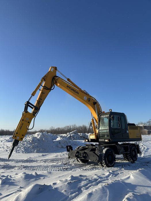 Услуги колесного экскаватора + гидромолот