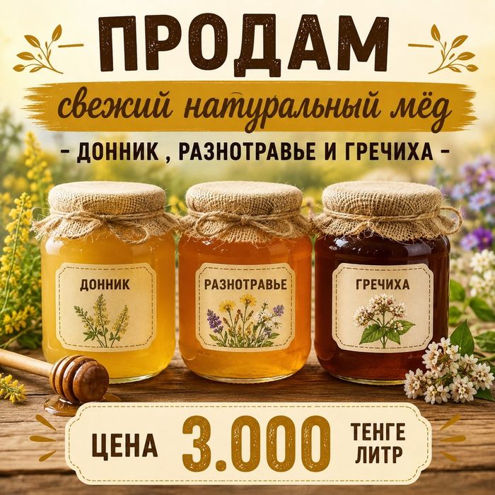Мёд свежий натуральный