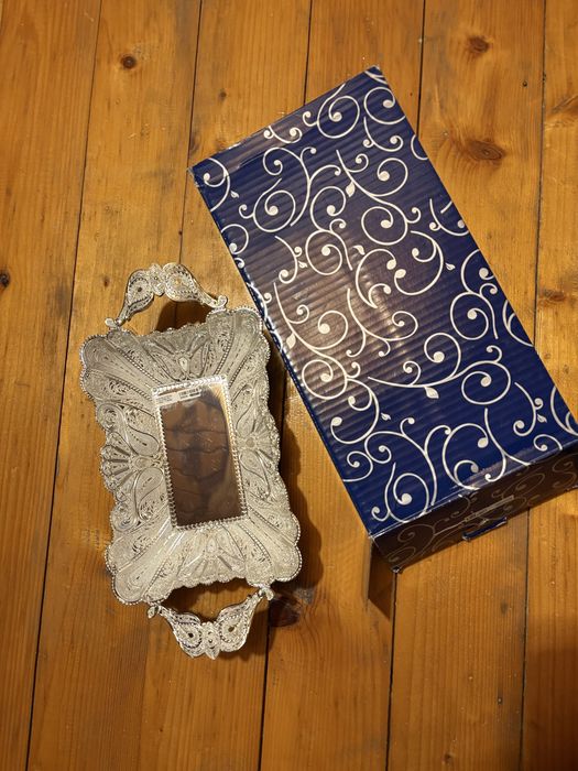 Tava decorativa argintata