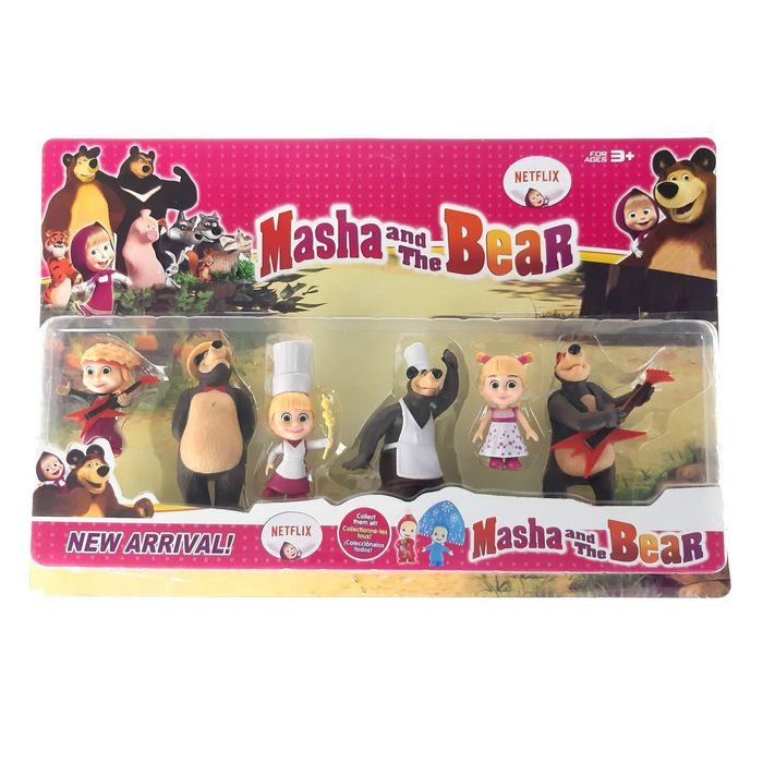 Комплект фигурки маша и мечока 6 броя