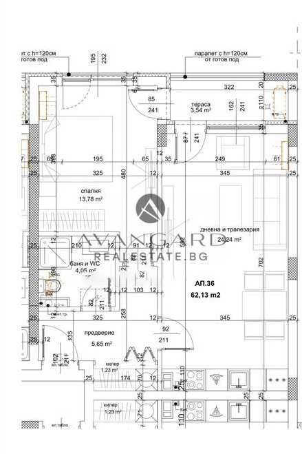оф.23829 Двустаен с АКТ 16/ Тракия