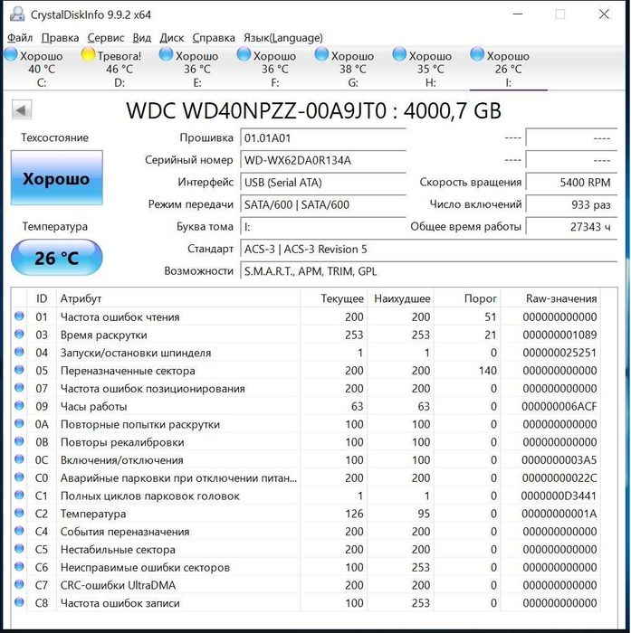 Внешний usb диск WD Elements 16tb