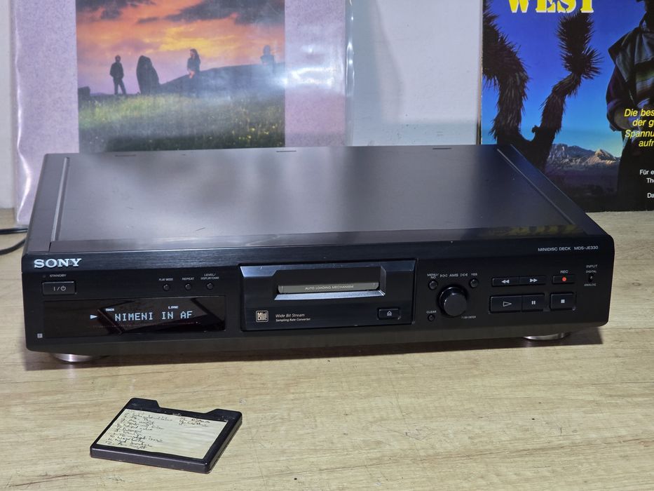 Minidisc player SONY MDS-JE330, MD text, recorder