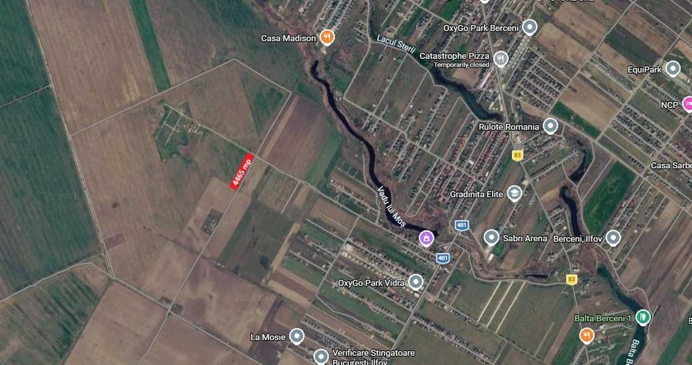Teren 4465 mp Str. Nuferilor, Vidra - Berceni, Ilfov