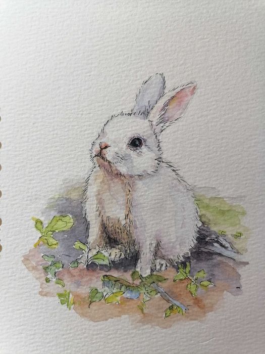 Открытка в подарок (акварель)