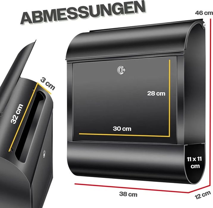 Cutie poștală XXL neagra