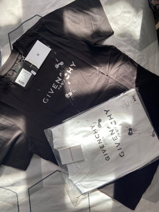 Мъжка тениска Givenchy бяло и черно