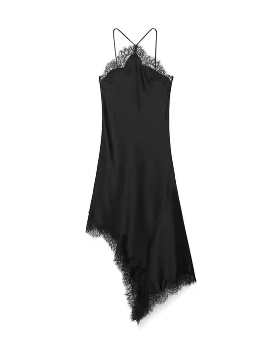 Сатенени потници и рокли с дантела Зара