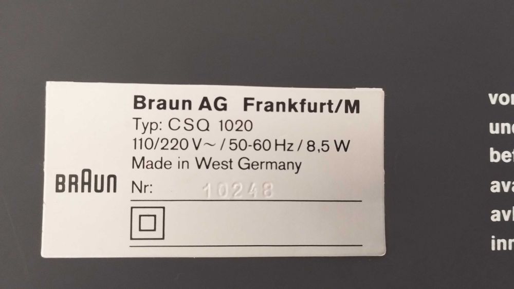 preamplificator Braun CSQ1020 pt muzica