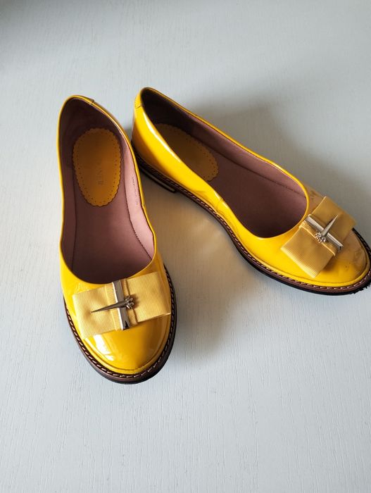 Балетки кожаные .