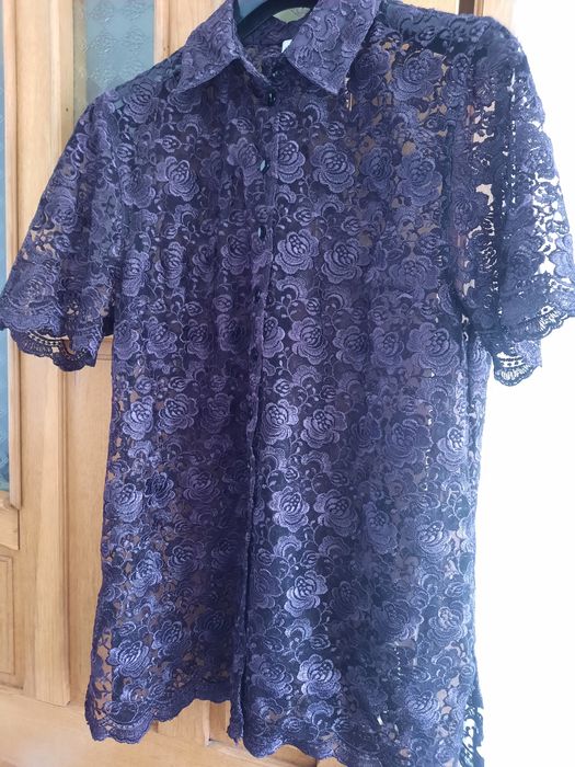 Minunat blazer din dantela mov-pruna