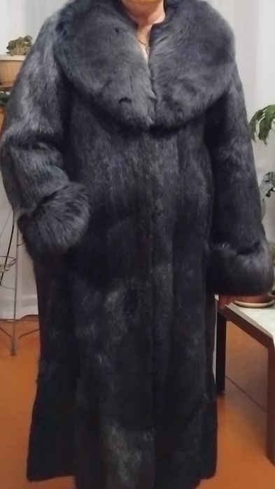 Шуба нутрия чёрная