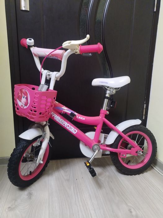 Bicicleta fetițe 3 ani+ roti 12"