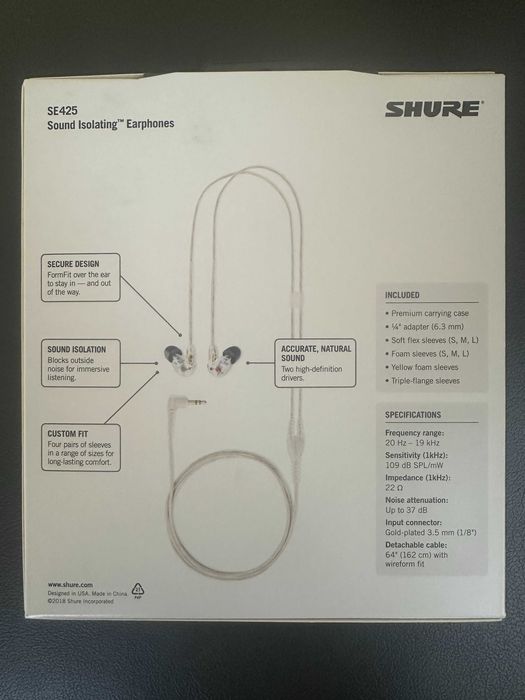 Професионални слушалки Shure SE425-CL