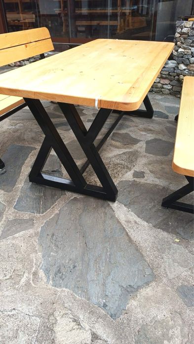 метални рамки за пейки и маси