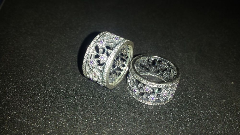 Inel „Nu-mă-uita” din argint 925 cu zirconiu cubic mov și transparent