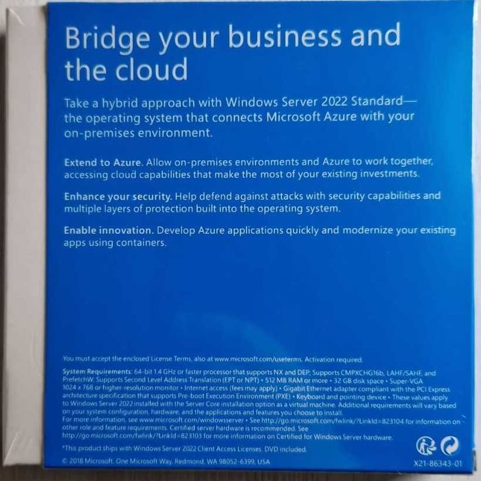 Новый выпуск Windows Server 2022 бессрочный