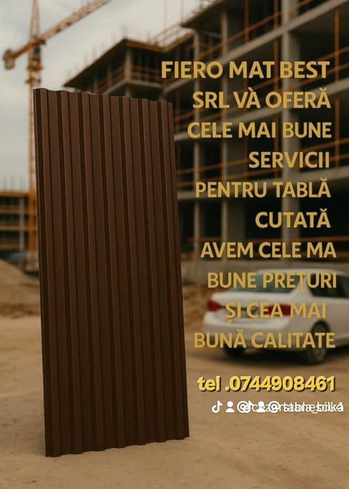 tabla cutata vopsita electrostatic