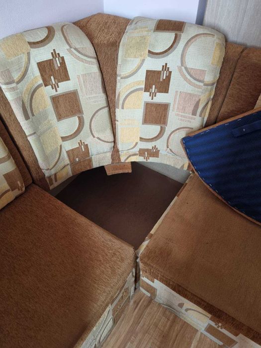 Разтегателен ъглов диван  от 3 части