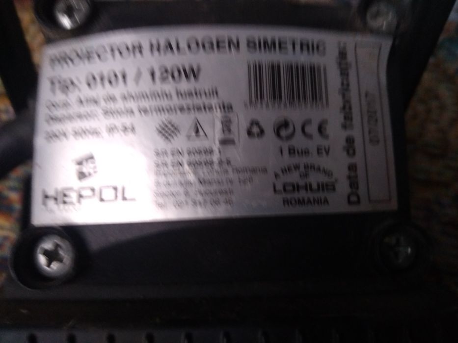 Vind proiector  halogen din aluminiu 120 w